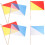 6Pièces Drapeaux Signal En Polyester Bois Multicolore Pour Arbitres 1
