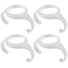 16Pièces Poignées Blanches Ergonomiques Double Prise