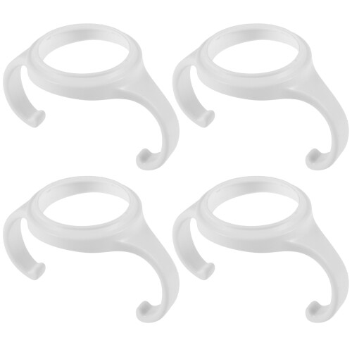 16Pièces Poignées Blanches Ergonomiques Double Prise