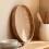 Plateau de service rond en bois de 21/27/30 cm pour table basse 4