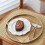 Plateau de service rond en bois de 21/27/30 cm pour table basse 5