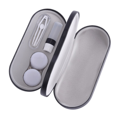 2Pièces Étui Double Couche Pour Lunettes Lentilles