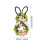 Guirlanda de flores com coelhinho da Páscoa branca, 52 cm (20,5 polegadas) 4