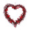 3D Heart-Shaped Spring Flower Wreath 42 cm 2