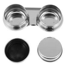 3Pièces Pots À Eau Pour Peinture, Acier Inoxydable, Couleur Argent