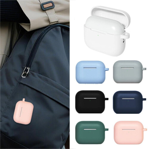 Capa protetora de silicone compatível com AirPods de 3ª geração, resistente a impactos e com proteção completa. 1
