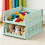 Stackable Plastic Wardrobe Storage Bin Green 33x43x14cm 3