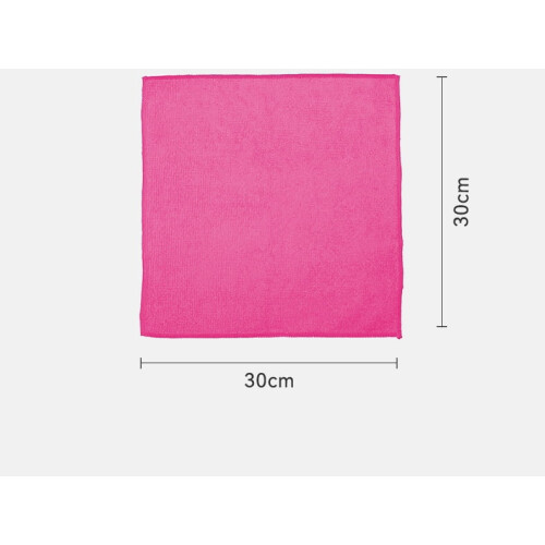 Lot de 12 serviettes de nettoyage en microfibre rose 2