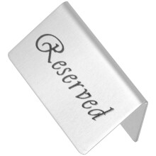 Pancarte Réservé En Métal Argenté Pour Mariage Et Restaurant