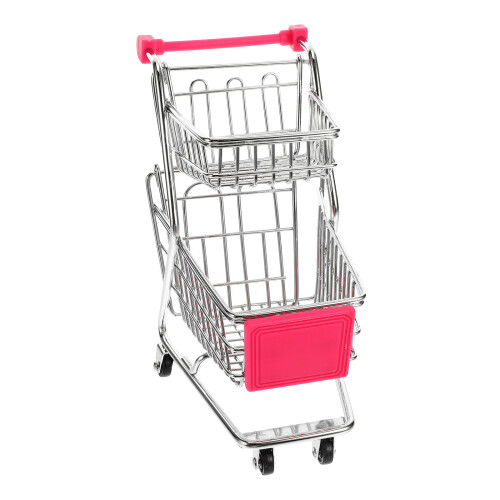 2Pièces Mini Caddie En Fer Rose, Rangement Et Petits Objets