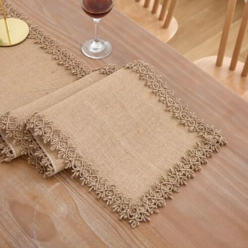 Jute Table Runner Natural Vintage Hessian Home Decor 1