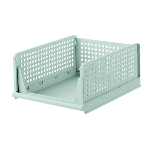 Stackable Foldable Clothes Basket with Sliding Drawer and 1