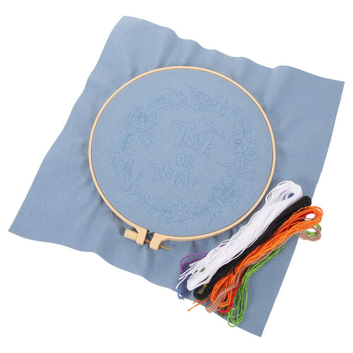 2Ensembles Kit Broderie Artisanal Halloween En Coton
