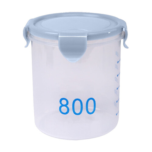 Round BPA-Free Plastic Storage Jars with Airtight Lids 1