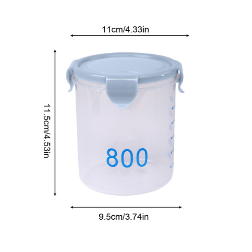 Round BPA-Free Plastic Storage Jars with Airtight Lids 2