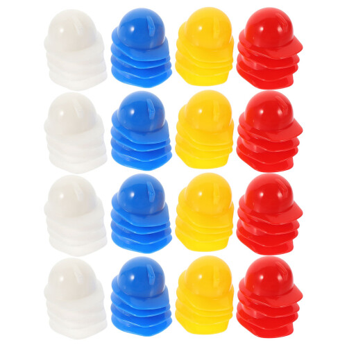 400Pièces Mini Casques Construction Plastique Assortis Pour Poupées
