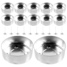 4Ensembles De Récipients À Bougies En Aluminium Argenté Pour