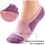 Meias femininas invisíveis acolchoadas com antiderrapante (5 pares) 4
