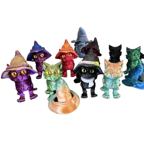 3D-utskriven realistisk hårlös kattfigur 1 st 1