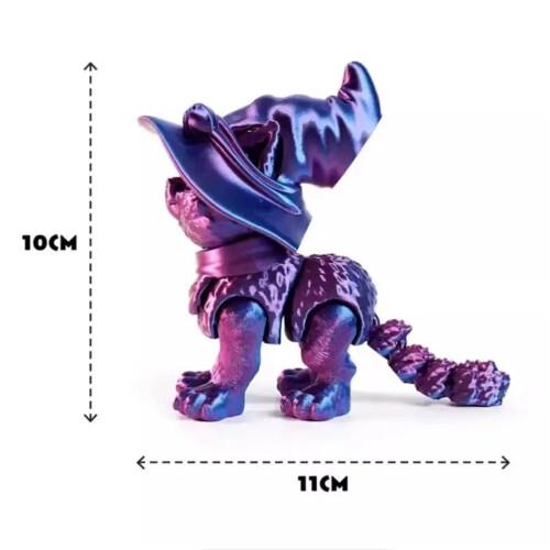 3D-utskriven realistisk hårlös kattfigur 1 st 2