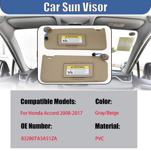 Parasole per auto per Honda Accord 2008–2017 – PVC, LED 2