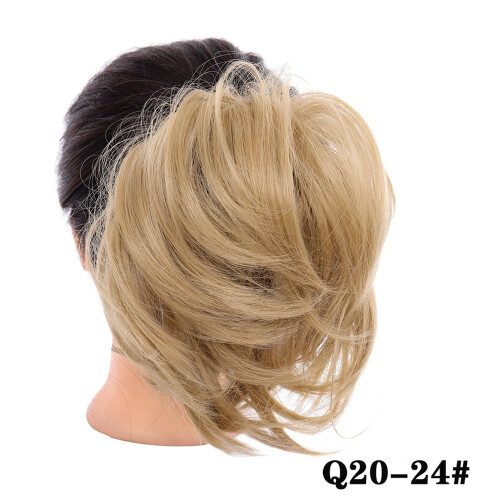 Συνθετικό Scrunchie Chignon με Λάστιχα και Λάστιχα σε Ίσια Αλογοουρά με Ντόνατ 1