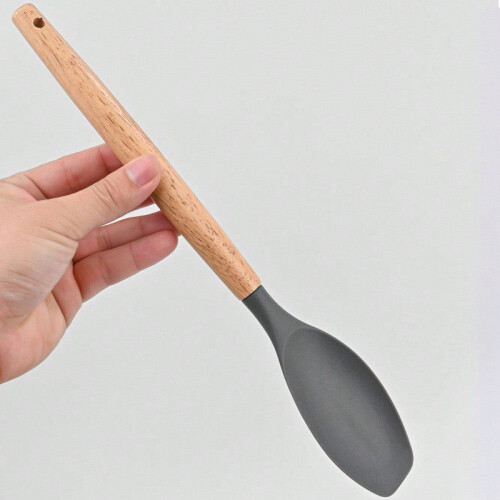 Trehåndtak i gummiskje, 30 cm 1