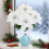 Decoración navideña artificial de flor de Pascua (1 pieza) 3