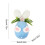 Simulated Easter Egg Ornament Blue 3.5 x 2 x 4.7 inches 3