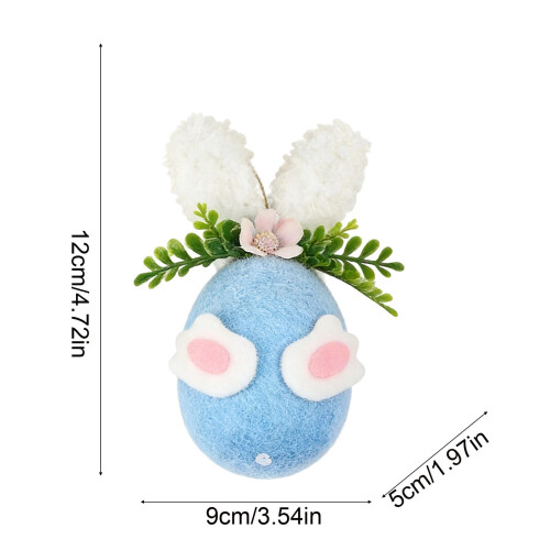Simulated Easter Egg Ornament Blue 3.5 x 2 x 4.7 inches 2
