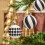 Christmas Ball Ornaments White Black Plastic 6 pcs 5