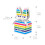Boîtes cadeaux lapin carrées colorées, lot de 10 2