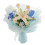 Handmade Crochet Blue Flowers Bouquet Artificial 1 Piece 2