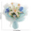 Handmade Crochet Blue Flowers Bouquet Artificial 1 Piece 3