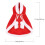 Roter Haustierumhang Weihnachtskostüm Poncho 1 Stück 2