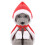 Roter Haustierumhang Weihnachtskostüm Poncho 1 Stück 4