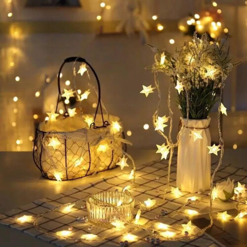 Sternen-Lichterkette, batteriebetrieben, 20 LEDs 2