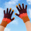 Women's Windproof Knit Gloves with Flower Pattern 7