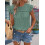 Top da donna a girocollo con maniche corte, verde chiaro, taglia M 2