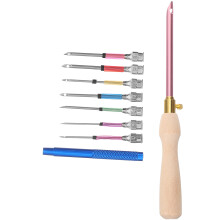 1Ensemble Punch Needle Multifonction Bois Métal Pour Broderie DIY