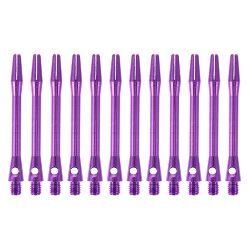 12Pièces Shafts En Alliage Aluminium Violet Pour Fléchettes 2Ba Thread