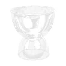 3Pièces Coupes À Glace Transparentes Verre Dessert Haute Base Serveur