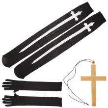 3Ensembles Costume En Croix Et Bas Longs