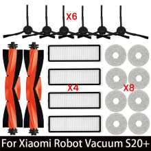 Für Saugroboter S20+ / B108GL / B108CN / B113CN Teile Zubehör Hauptseitenbürste Hepa-Filter Wischtuch