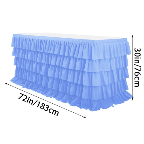 5-Layer Pleated Cotton Tablecloth for Round Square 1