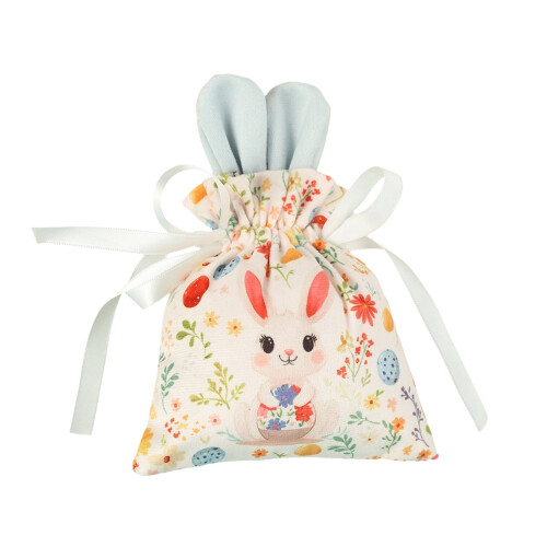 Bunny Ear Floral Drawstring Gift Pouch 1