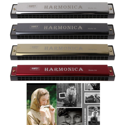 24 Hole Metal Harmonica for Beginners 2