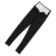 L Pantalones de sauna para mujer de cintura alta cuero PU térmico