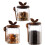 Decorative Stripe Sealed Glass Container and Spoon High-600ml 2