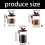 Decorative Stripe Sealed Glass Container and Spoon High-600ml 4